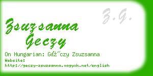 zsuzsanna geczy business card